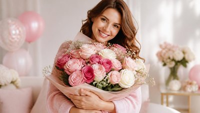 Поздравление для сестры с букетом роз на день рождения